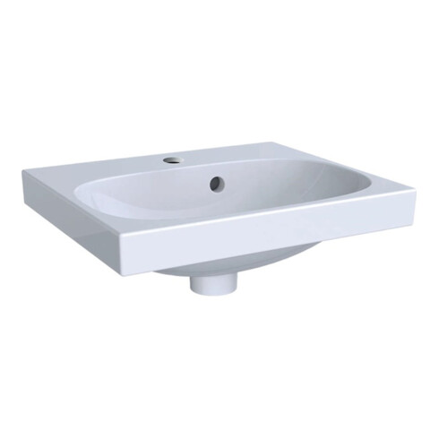 Geberit Handwaschbecken Acanto 45x38cm, m Hahnloch, mit Überlauf, weiß
