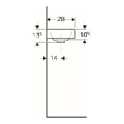 Geberit Handwaschbecken iCon 38x28cm, m Hahnl. re, o. Überlauf, weiß-5