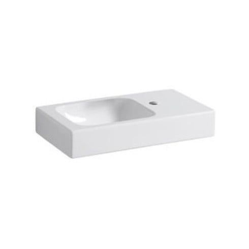 Geberit Handwaschbecken iCon 530 x 310 mm, ohne Überlauf, mit Hahnloch weiß Ablagefläche rechts
