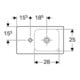 Geberit Handwaschbecken iCon 53x31cm, Abl L, m HL, o. ÜL, we. K-Tect