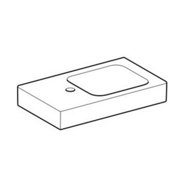 Geberit Handwaschbecken iCon 53x31cm, Abl L, m HL, o. ÜL, we. K-Tect