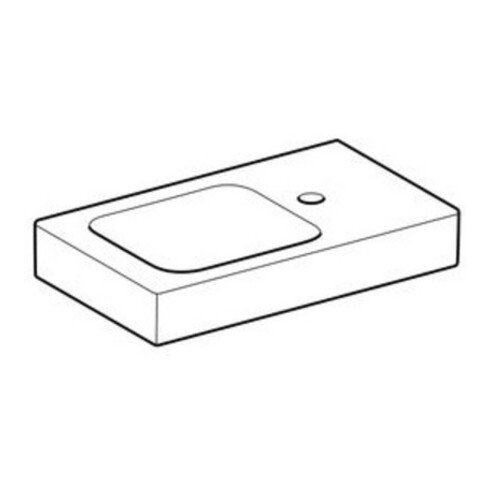 Geberit Handwaschbecken iCon 53x31cm, Abl R, m HL, o. ÜL, we. K-Tect