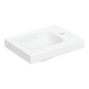 Geberit Handwaschbecken iCon Light 38x28cm, o. ÜL, Hahnl. rechts, weiß matt