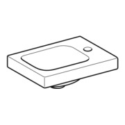 Geberit Handwaschbecken iCon Light 38x28cm, o. ÜL, Hahnl. rechts, weiß matt-2