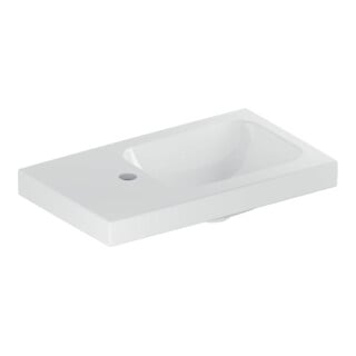 Geberit Handwaschbecken iCon Light 53x31cm, HL L, o Ü, m Abl, we. K-Tect