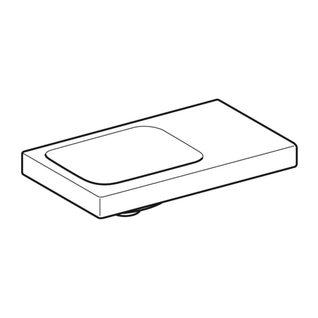 Geberit Handwaschbecken iCon Light 53x31cm, o HL, o. ÜL, m Ablagefl., we.