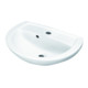 Geberit Handwaschbecken PARIS mit Hahnloch und Überlauf 500 x 350 mm weiß-1