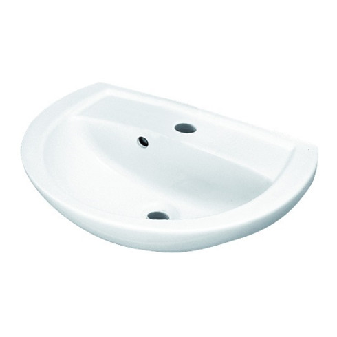 Geberit Handwaschbecken PARIS mit Hahnloch und Überlauf 500 x 350 mm weiß