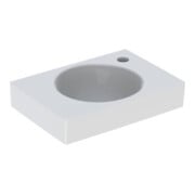 Geberit Handwaschbecken Preciosa II 40x28cm, Hahnl. re, ohne Überlauf, weiß-1