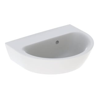 Geberit Handwaschbecken Renova 45x36cm, w/KT, o. Hahnl., m ÜL asym.