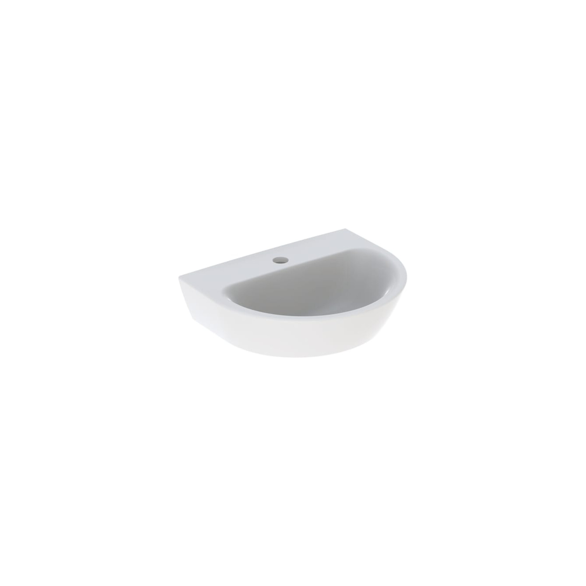 Geberit Handwaschbecken Renova 45x36cm, we., m Hahnloch, ohne Überlauf