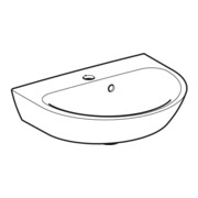 Geberit Handwaschbecken Renova 50x40cm, we/KeraTe, m Hahnl., m ÜL asym.-5