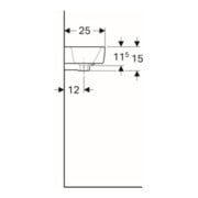 Geberit Handwaschbecken Renova Compact 40x25cm, m ÜL, Hahnloch rechts, weiß-5