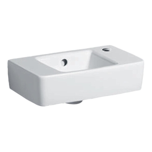 Geberit Handwaschbecken Renova Compact 40x25cm, m ÜL, Hahnloch rechts, weiß