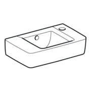 Geberit Handwaschbecken Renova Compact 40x25cm, m ÜL, Hahnloch rechts, weiß-4