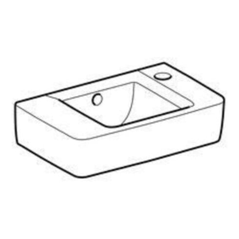 Geberit Handwaschbecken Renova Compact 40x25cm, m ÜL, Hahnloch rechts, weiß