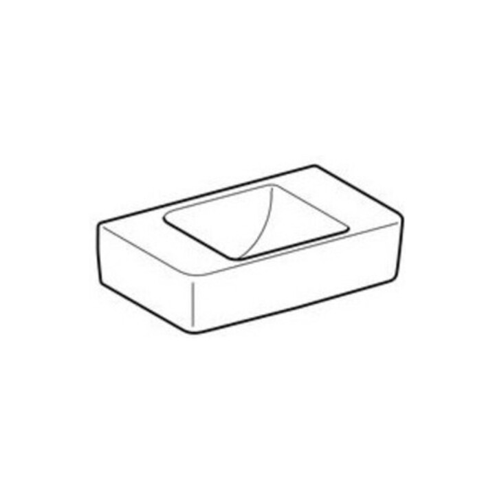 Geberit Handwaschbecken Renova Compact 40x25cm, o. Hahnl., o. ÜL, weiß KeraTect