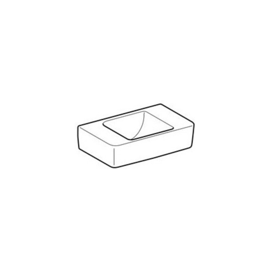 Geberit Handwaschbecken Renova Compact 40x25cm, o. Hahnl., o. ÜL, weiß KeraTect
