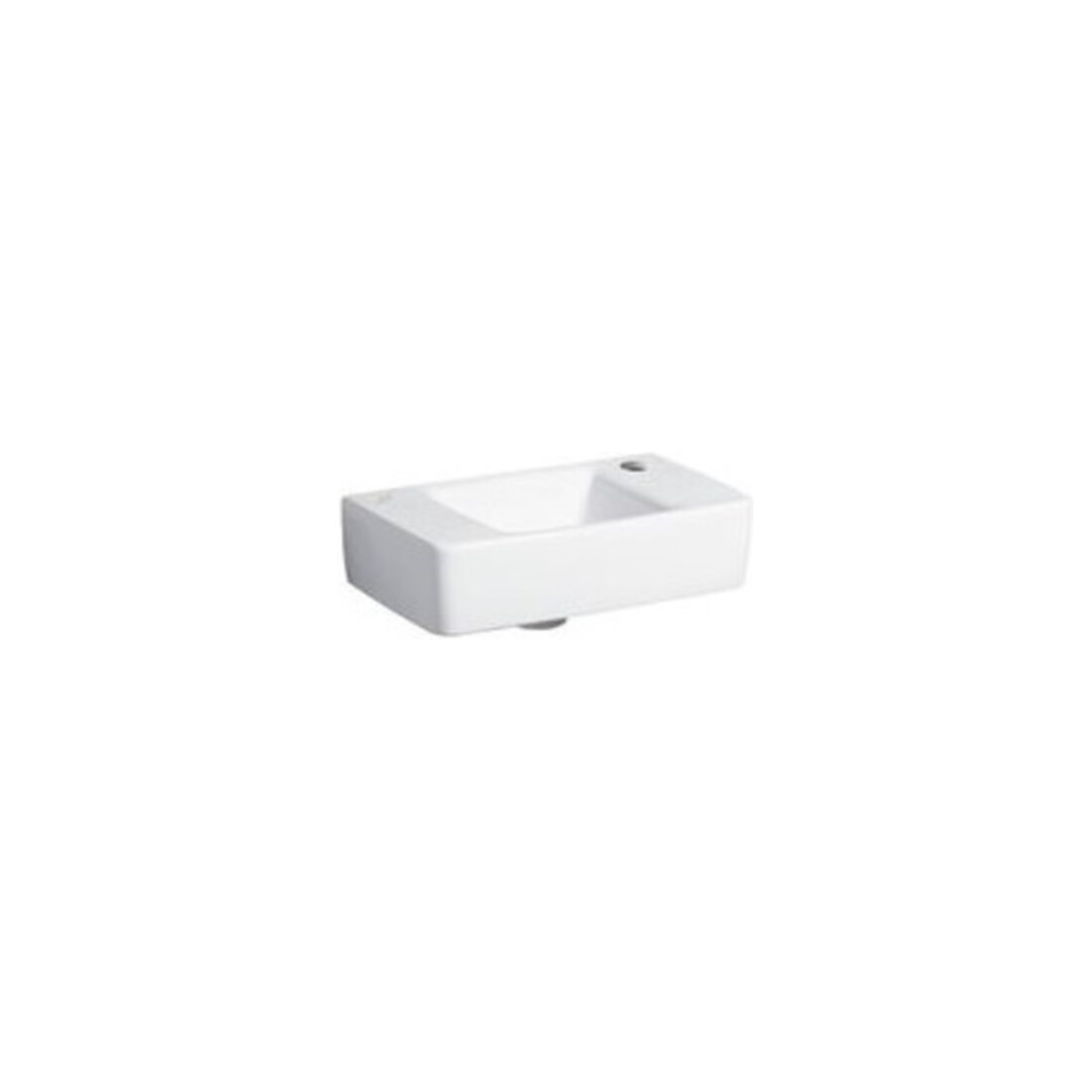 Geberit Handwaschbecken Renova Compact 40x25cm, o. ÜL, Hahnloch rechts, weiß
