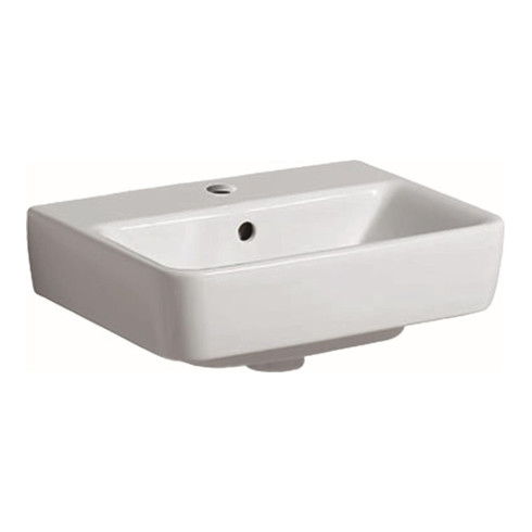 Geberit Handwaschbecken RENOVA COMPACT 450 x 340 mm, mit Hahnloch, mit Überlauf weiß