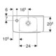 Geberit Handwaschbecken Renova Compact 45x25cm, m HL L, m Ü, Abl, we/KeraTe-4