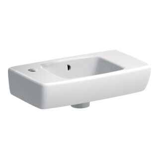 Geberit Handwaschbecken Renova Compact 45x25cm, m HL li, m ÜL, Ablagefl., we.