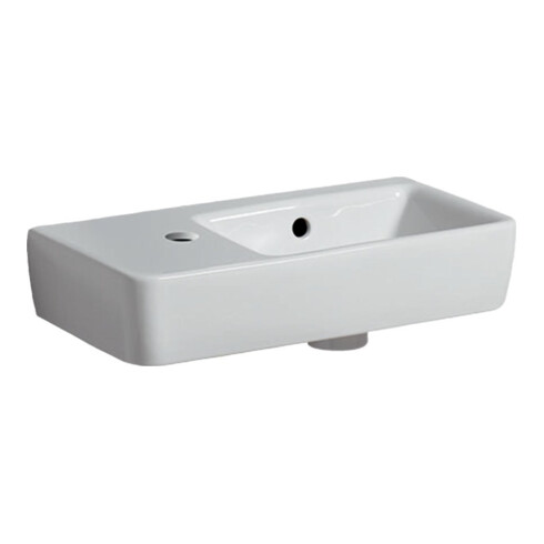 Geberit Handwaschbecken Renova Compact 50x25cm, m Hahnl. li, mit Überlauf, weiß