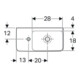 Geberit Handwaschbecken Renova Compact 50x25cm, m Hahnl. li, mit Überlauf, weiß-4