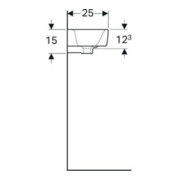 Geberit Handwaschbecken Renova Compact 50x25cm, m Hahnl. li, mit Überlauf, weiß-5