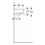 Geberit Handwaschbecken Renova Compact 50x25cm, m Hahnl. re, mit Überlauf, weiß-5