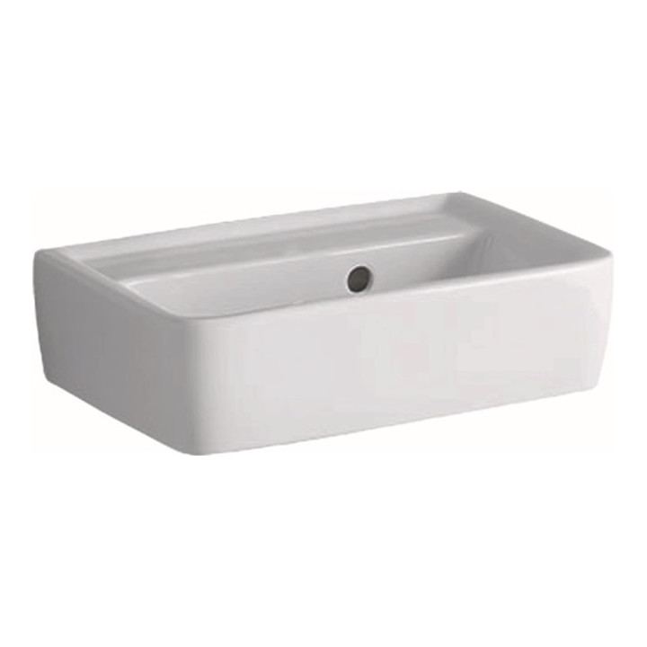 Geberit Handwaschbecken RENOVA PLAN 450 x 320 mm mit Hahnloch, mit Überlauf weiß