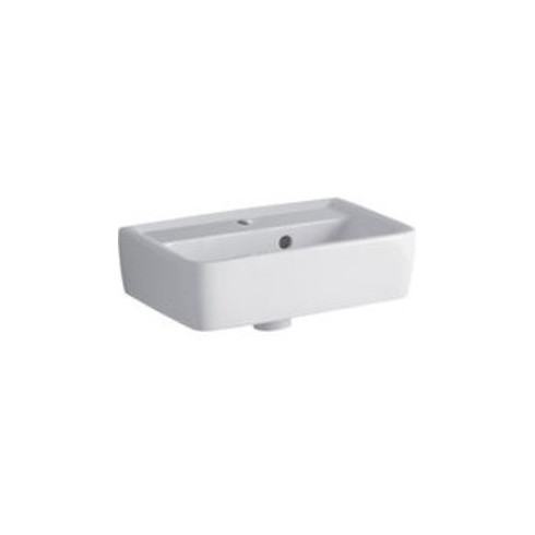 Geberit Handwaschbecken RENOVA PLAN 450 x 320 mm mit Hahnloch, mit Überlauf weiß
