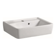 Geberit Handwaschbecken RENOVA PLAN 500 x 380 mm ohne Hahnloch, mit Überlauf weiß-1