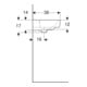 Geberit Handwaschbecken Renova Plan 50x38cm, o HL, m asymetrischem ÜL, we.-2