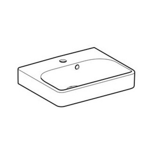 Geberit Handwaschbecken SMYLE 450 x 360 mm, mit Hahnloch, mit Überlauf weiß