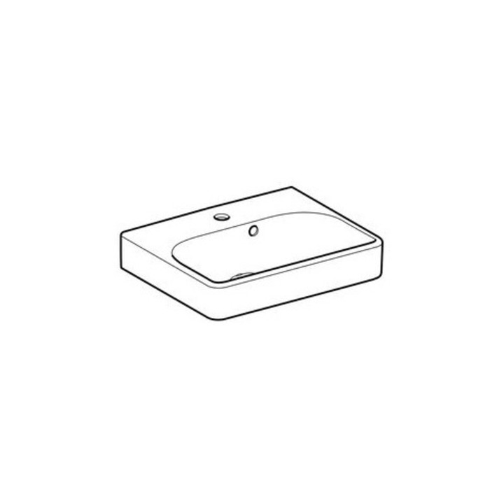 Geberit Handwaschbecken SMYLE 450 x 360 mm, mit Hahnloch, mit Überlauf weiß