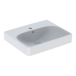 Geberit Handwaschbecken Smyle Square 50x41cm, m Hahnl., m ÜL, KeraTect/weiß
