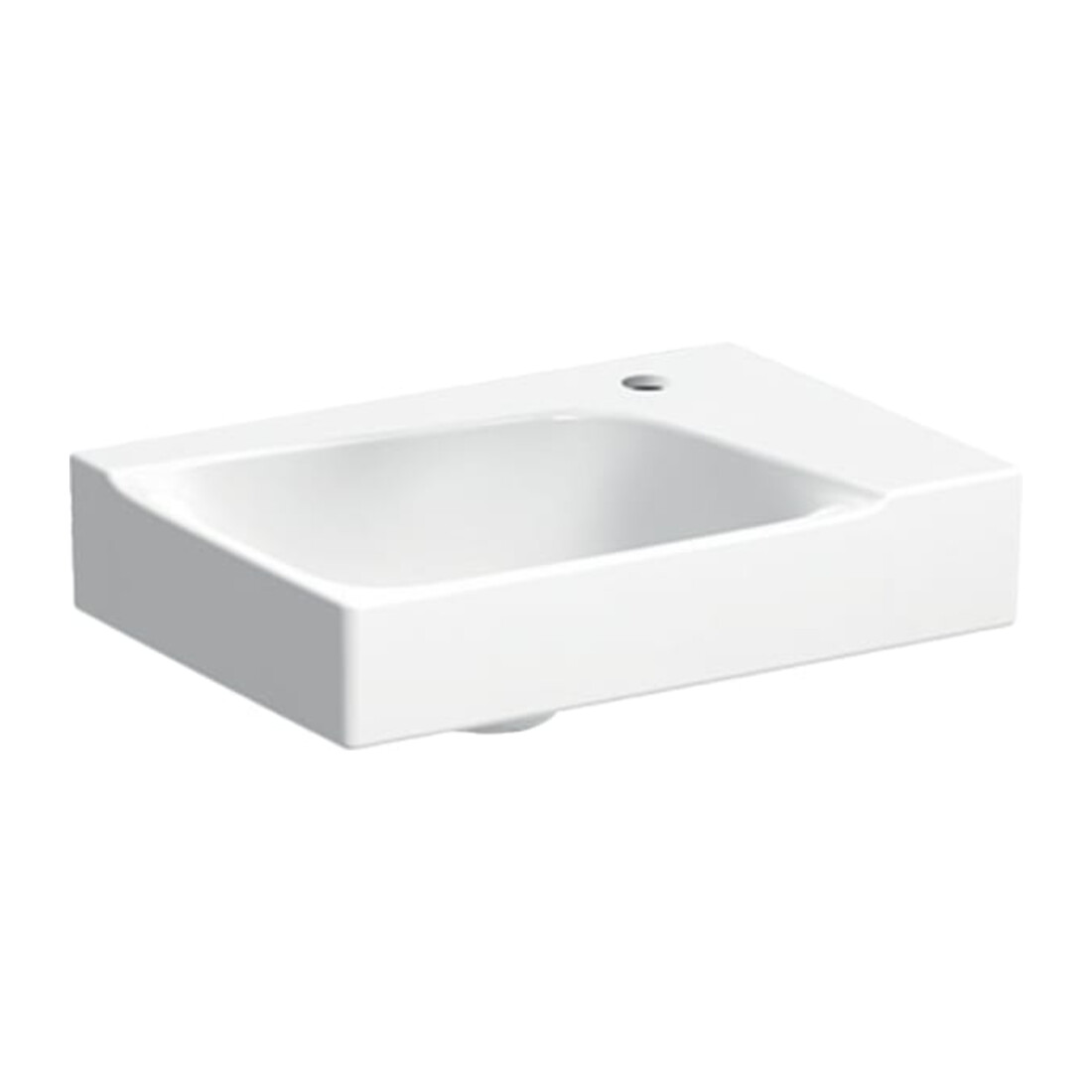 Geberit Handwaschbecken Xeno2 40x28cm, m Hahnl. re, o. ÜL, we. K-Tect