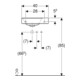 Geberit Handwaschbecken Xeno2 40x28cm, m Hahnl. re, o. ÜL, we. K-Tect-5