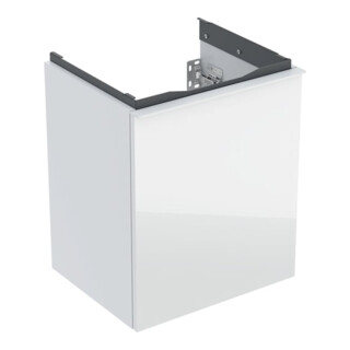Geberit Handwaschbeckenunterschrank Acanto 1 La., B 45cm, we. hgl / we. gl / we. ma