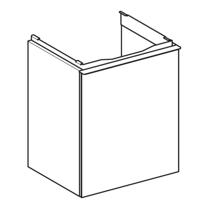 Geberit Handwaschbeckenunterschrank Acanto 1 La., B 45cm, we. hgl / we. gl / we. ma