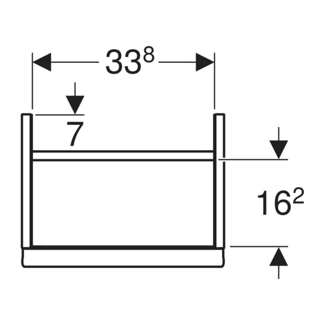 Geberit Handwaschbeckenunterschrank iCon 37x41,5x27,9cm, 1 T, An R, w/l hg/Gr. vc