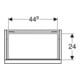 Geberit Handwaschbeckenunterschrank iCon 52x41,5x30,7cm, 1 Lade, Eiche/Gr. la. ma