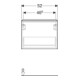 Geberit Handwaschbeckenunterschrank iCon 52x41,5x30,7cm, 1 Lade, Eiche/Gr. la. ma