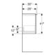 Geberit Handwaschbeckenunterschrank iCon 52x41,5x30,7cm, 1 Lade, w/lack. hochgl.