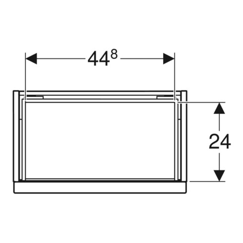 Geberit Handwaschbeckenunterschrank iCon 52x41,5x30,7cm, 1 Lade, w/lack. hochgl.