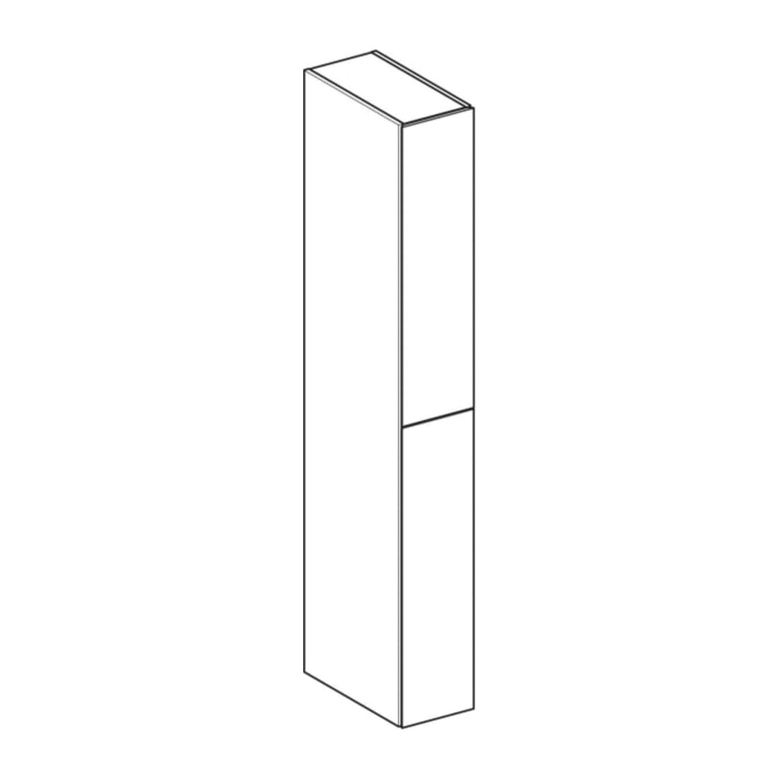 Geberit Hochschrank 2 Ausz., Br. 24cm, we. hgl / we. gl