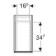 Geberit Hochschrank 2 Ausz., Br. 24cm, we. hgl / we. gl