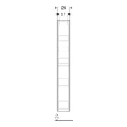 Geberit Hochschrank 2 Auszüge, Breite 24cm, Eiche-5