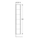 Geberit Hochschrank 36x180x29,1cm, 1 T., Ei nat./Mel. Struk.